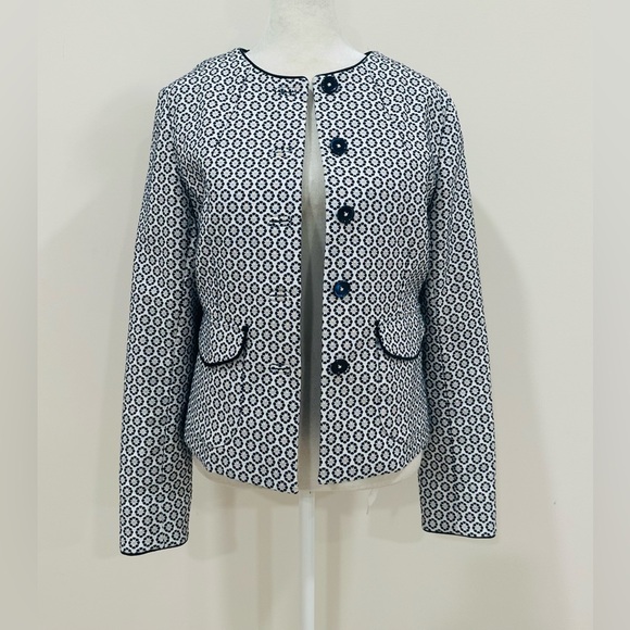 Brooks Brothers Floral Jacquard Cropped Jacket Size‎ 8 - Picture 7 of 15